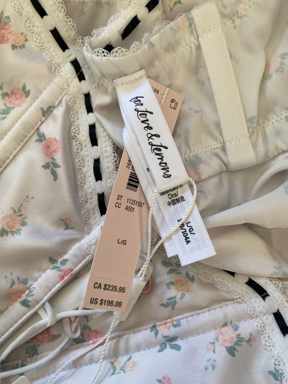 NWT For Love and Lemons Victoria's Secret Sabrina Midi Slip Dress - L - Picture 6 of 10